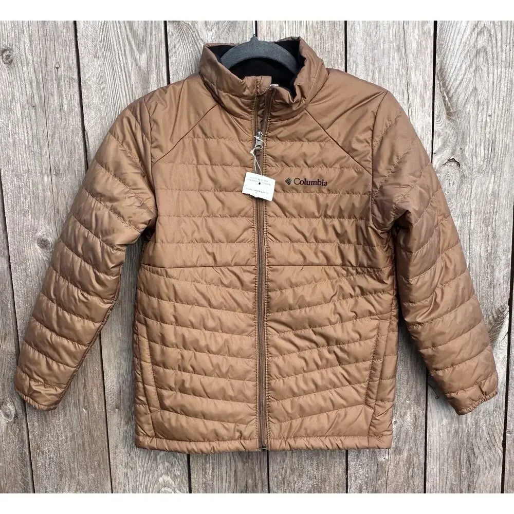 Columbia Youth Medium 10/12 Copper Puffer Jacket Coat Quilted Full Zip Lined NWT